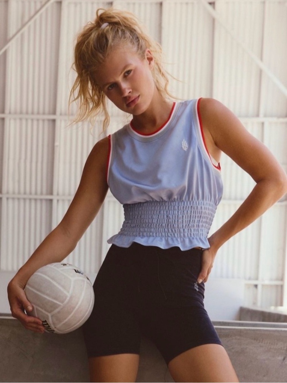 FREE PEOPLE FP MOVEMENT PRIME TIME STEEL SLEEVELESS ATHLETIC TANK NWOT MEDIUM